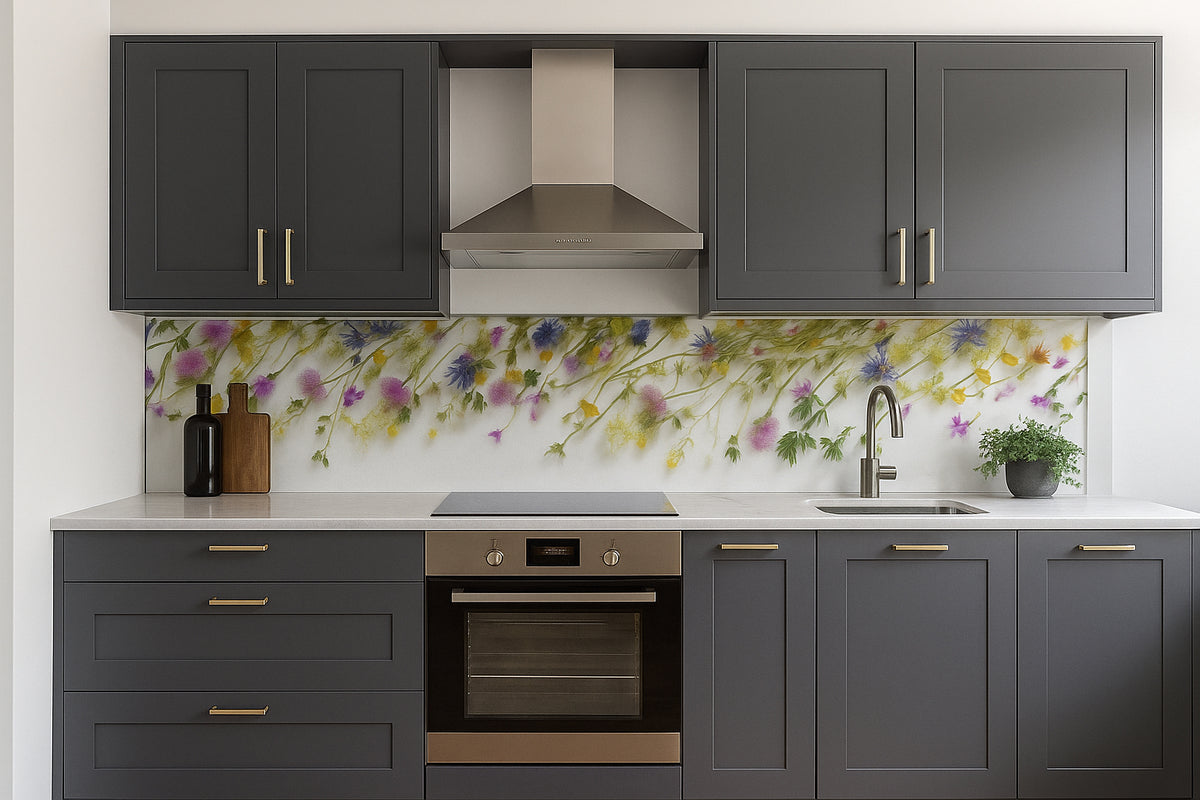 Küchenrückwand Wiesenblumen