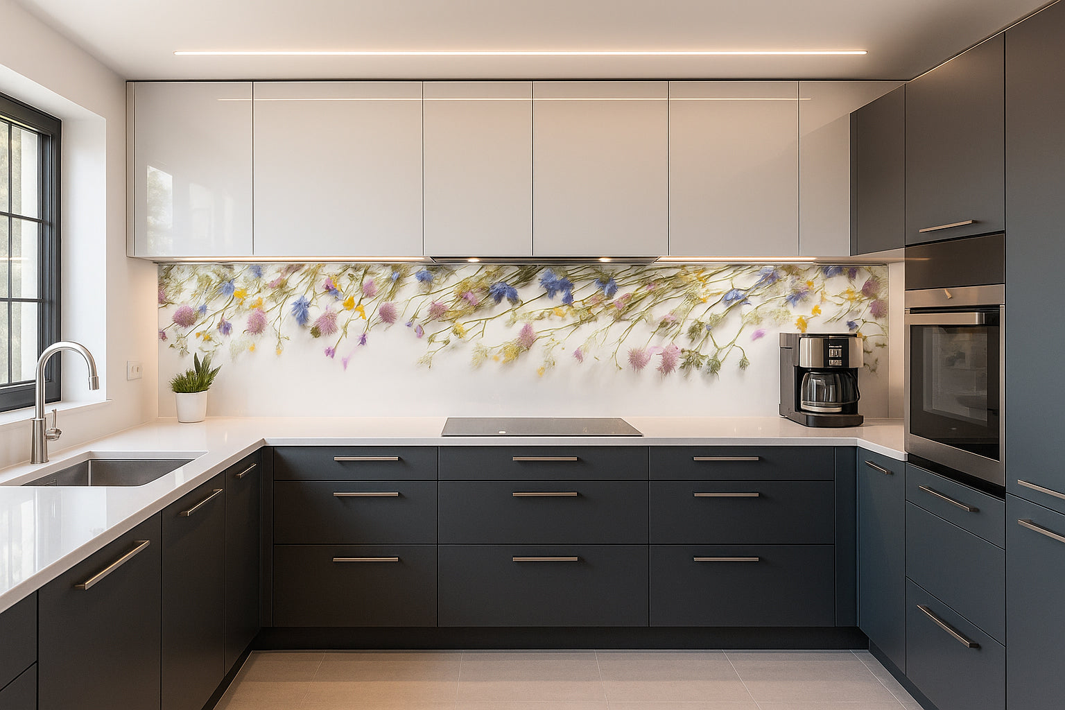Küchenrückwand Wiesenblumen