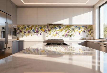 Küchenrückwand Wiesenblumen