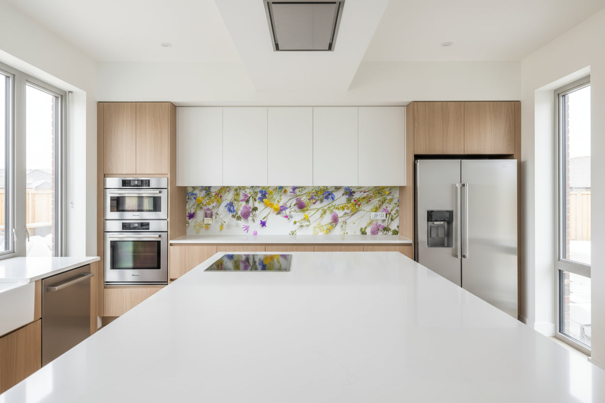 Küchenrückwand Wiesenblumen