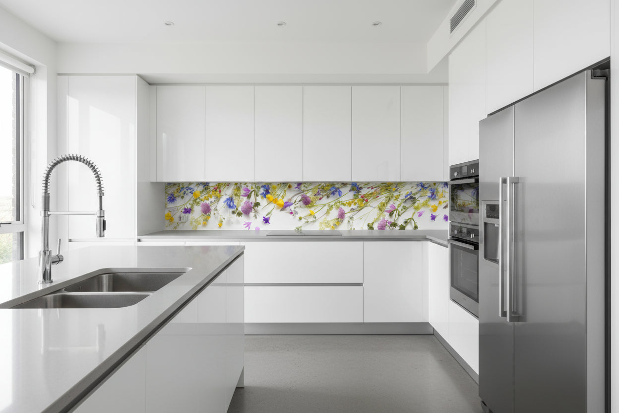 Küchenrückwand Wiesenblumen