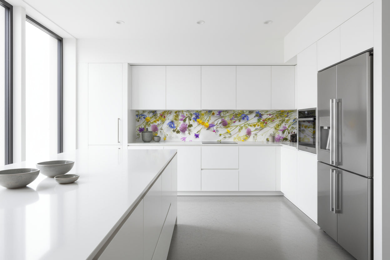 Küchenrückwand Wiesenblumen