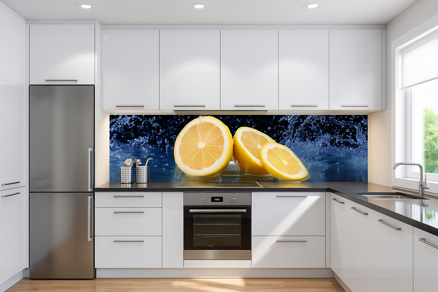 Küchenrückwand Zitrone Splash