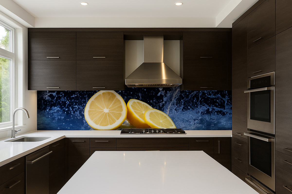 Küchenrückwand Zitrone Splash