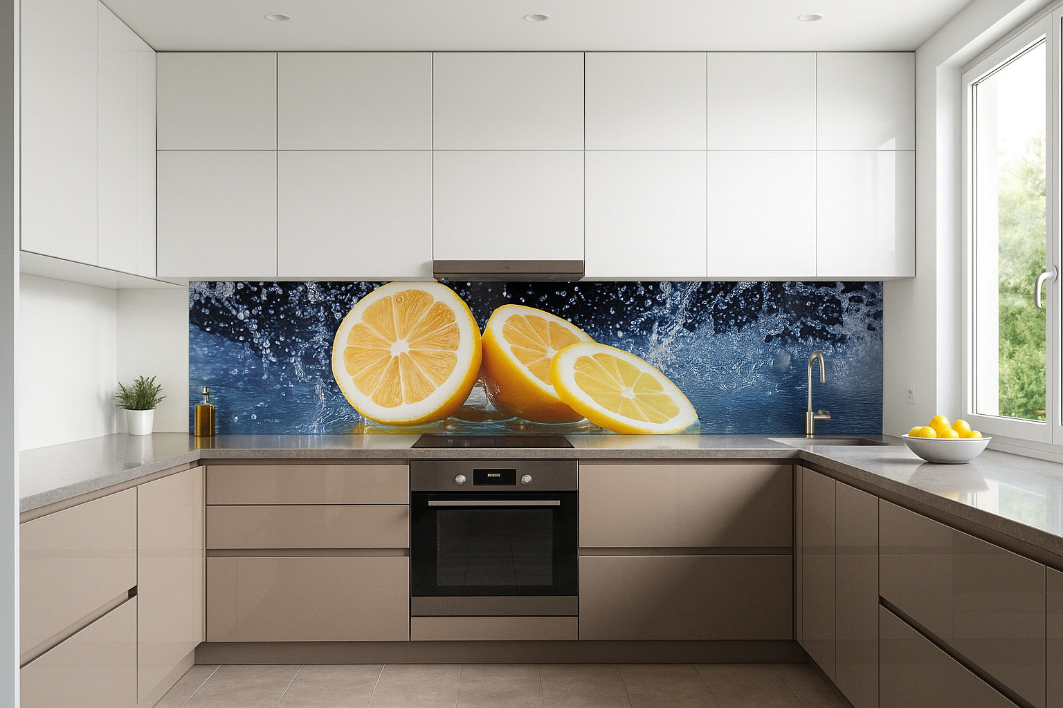 Küchenrückwand Zitrone Splash