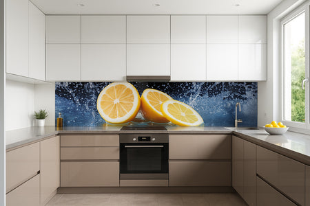 Küchenrückwand Zitrone Splash