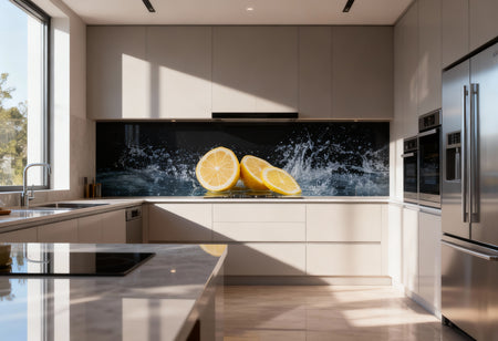 Küchenrückwand Zitrone Splash