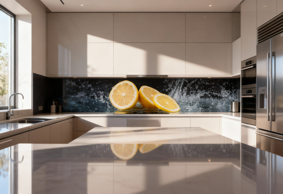 Küchenrückwand Zitrone Splash