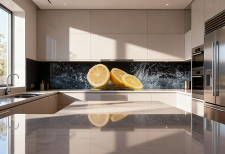 Küchenrückwand Zitrone Splash