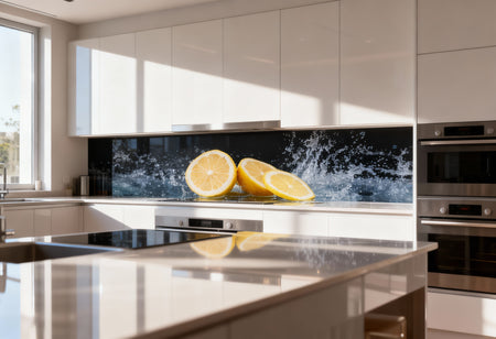 Küchenrückwand Zitrone Splash