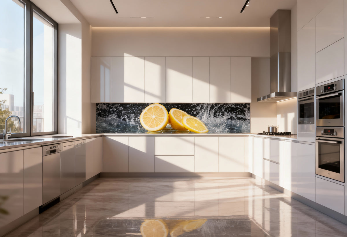 Küchenrückwand Zitrone Splash