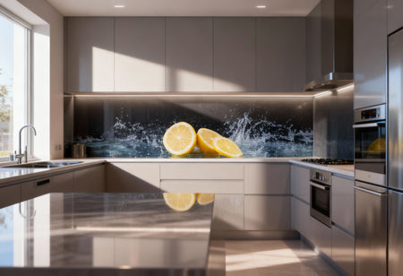 Küchenrückwand Zitrone Splash