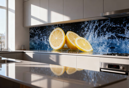 Küchenrückwand Zitrone Splash