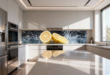 Küchenrückwand Zitrone Splash