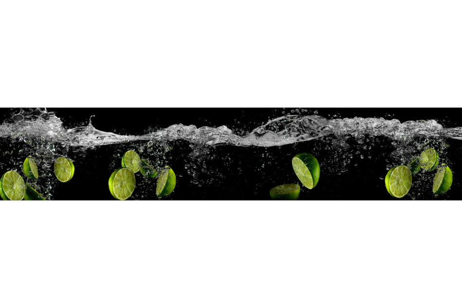 Küchenrückwand Limetten im Wasser