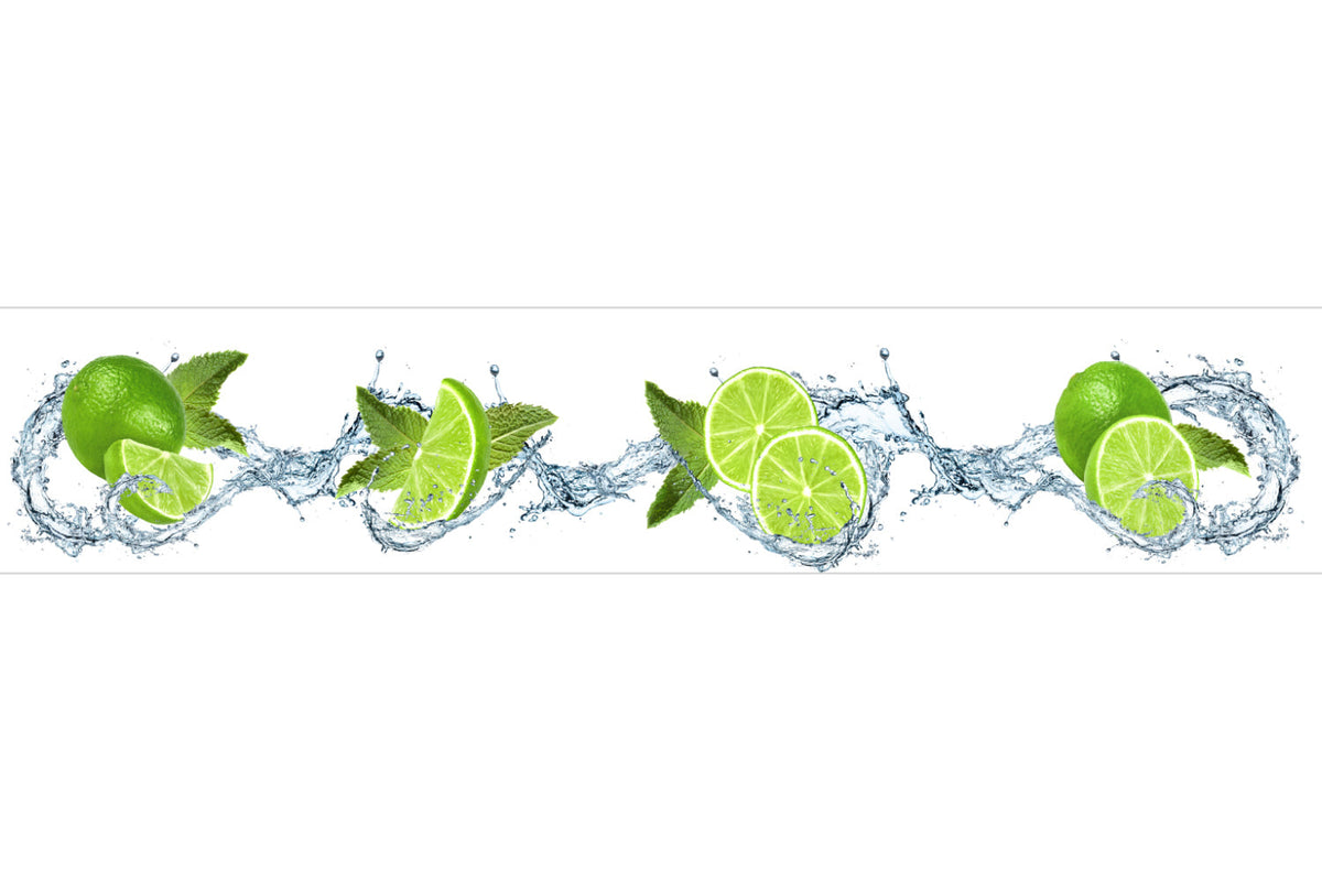 Küchenrückwand Minze & Limette