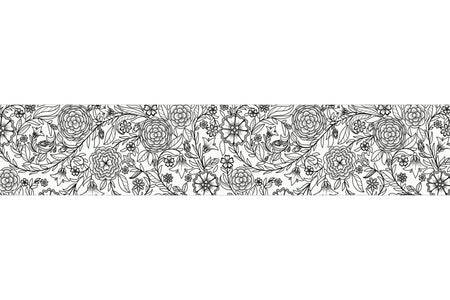 Küchenrückwand Blumenmuster Schwarzweiß