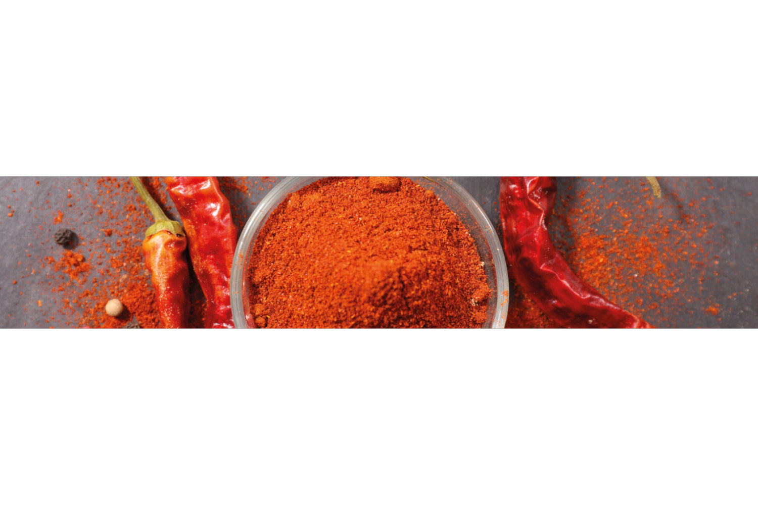 Küchenrückwand Chili und Gewürze