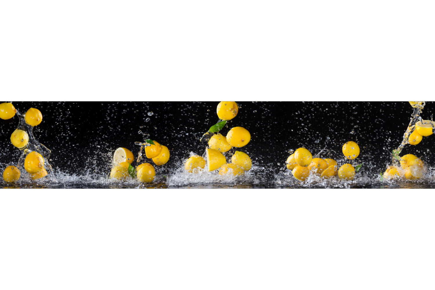 Küchenrückwand Zitronen Splash