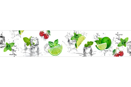 Küchenrückwand Limette Minze Eis
