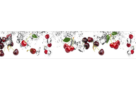 Küchenrückwand Kirschen mit Eiswasser