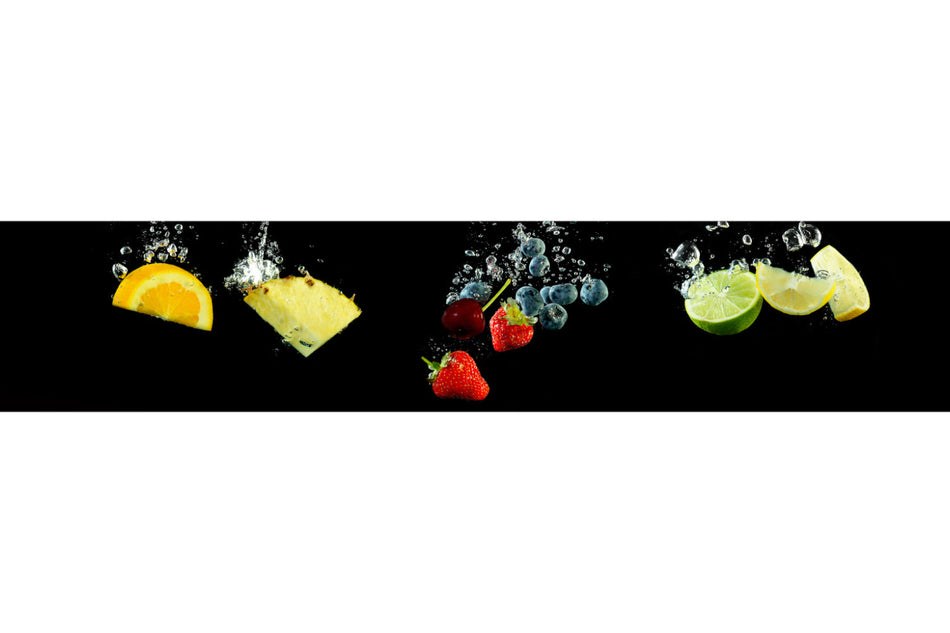 Küchenrückwand Früchte im Wasser