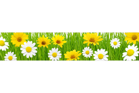 Küchenrückwand mit Blumenmotiv