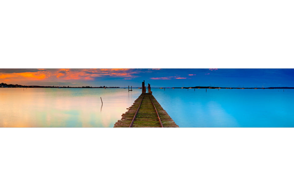 Küchenrückwand Steg am See