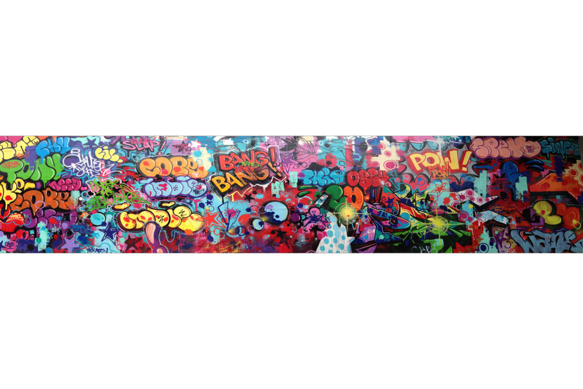 Küchenrückwand mit Graffiti