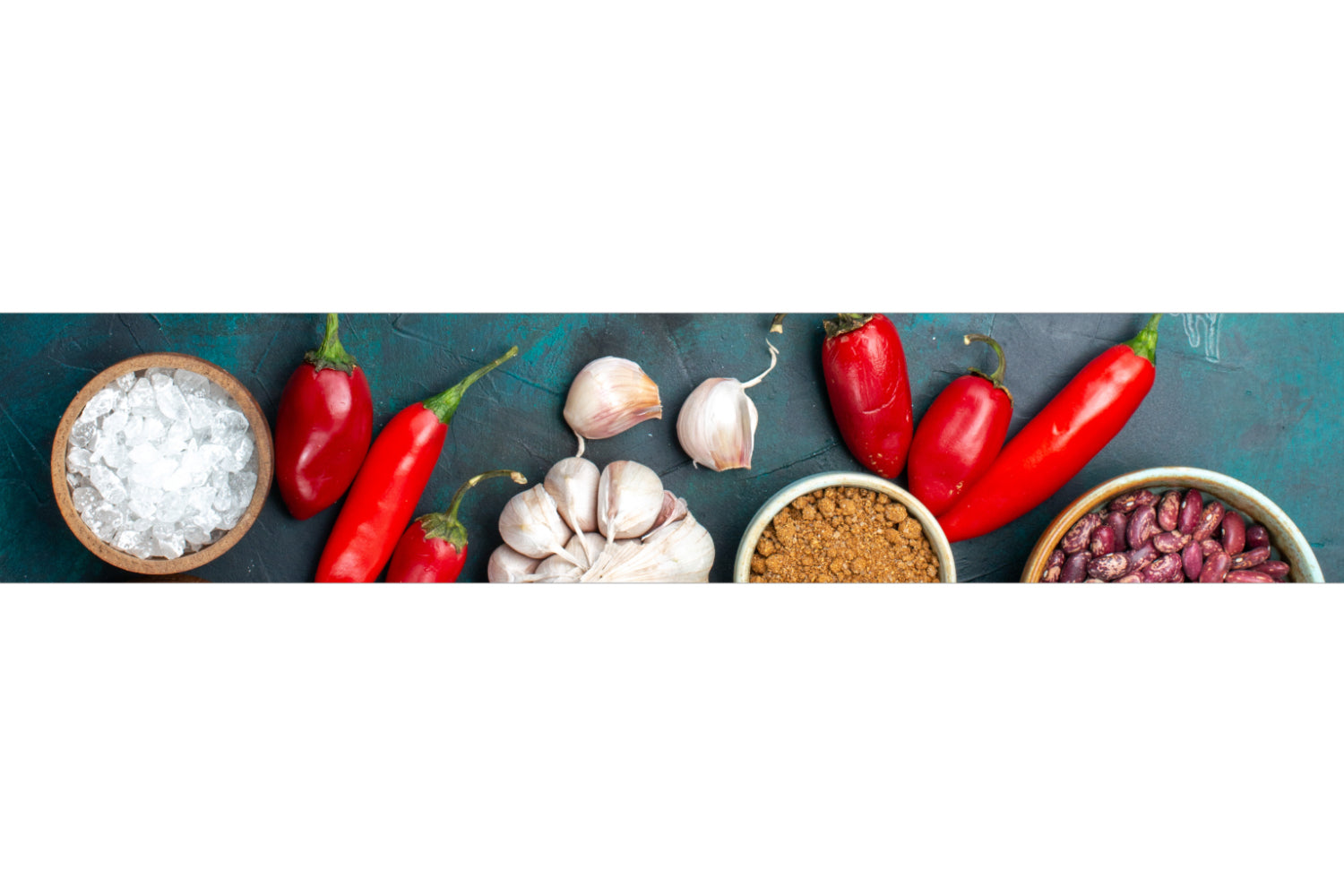 Küchenrückwand Chili & Knoblauch