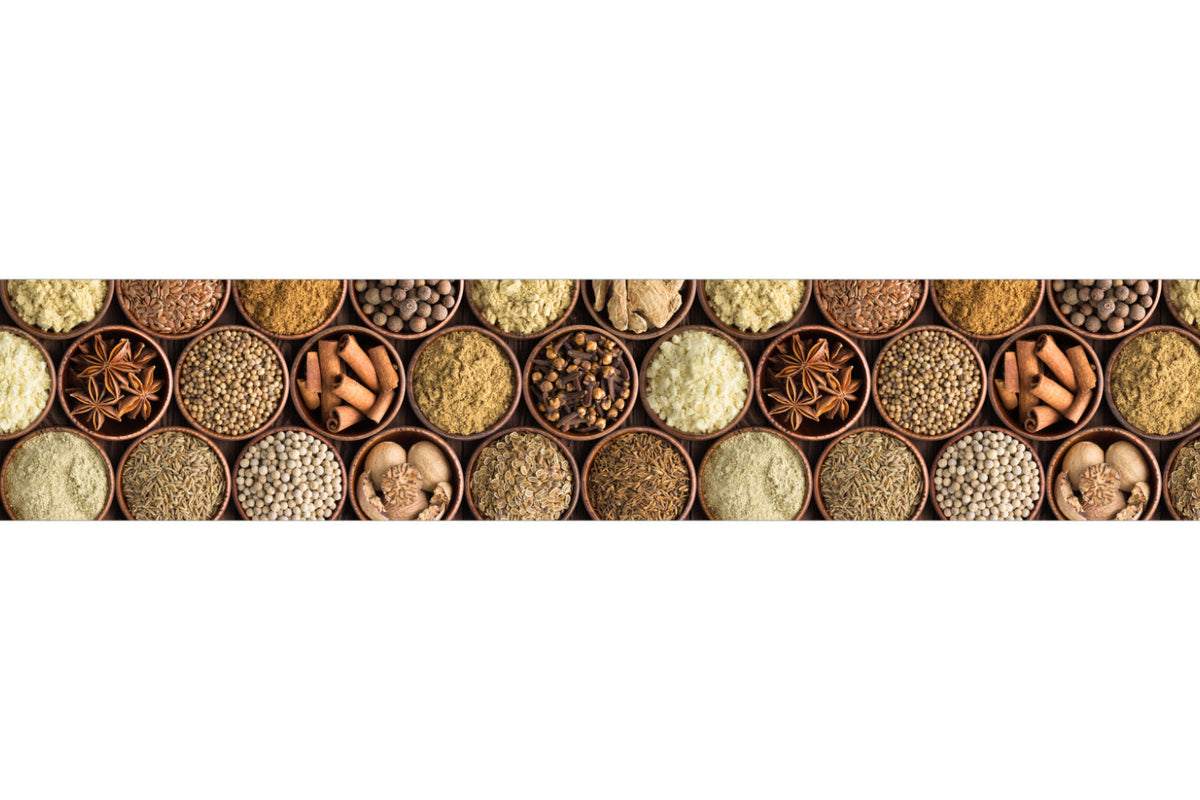 Küchenrückwand Gewürzschalen Design