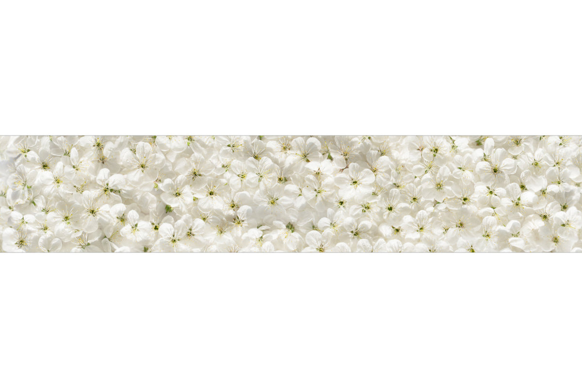Küchenrückwand Blütenmeer Weiß
