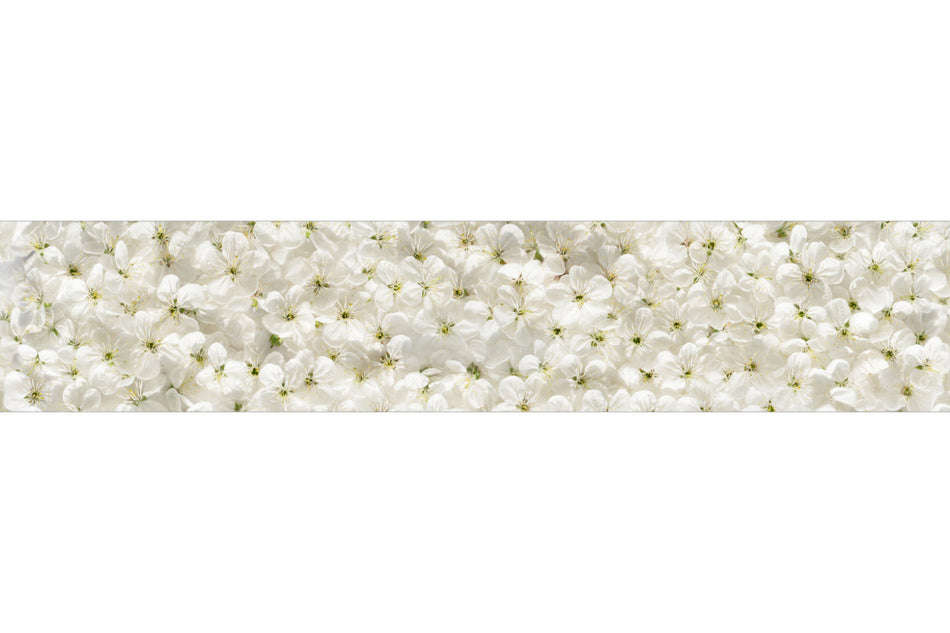 Küchenrückwand Blütenmeer Weiß