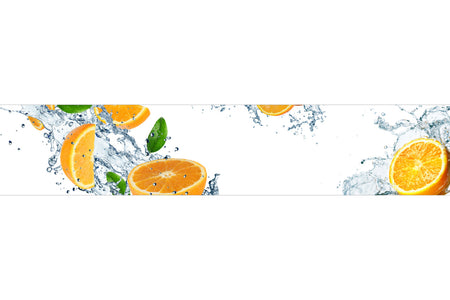 Küchenrückwand Orangen im Wasser
