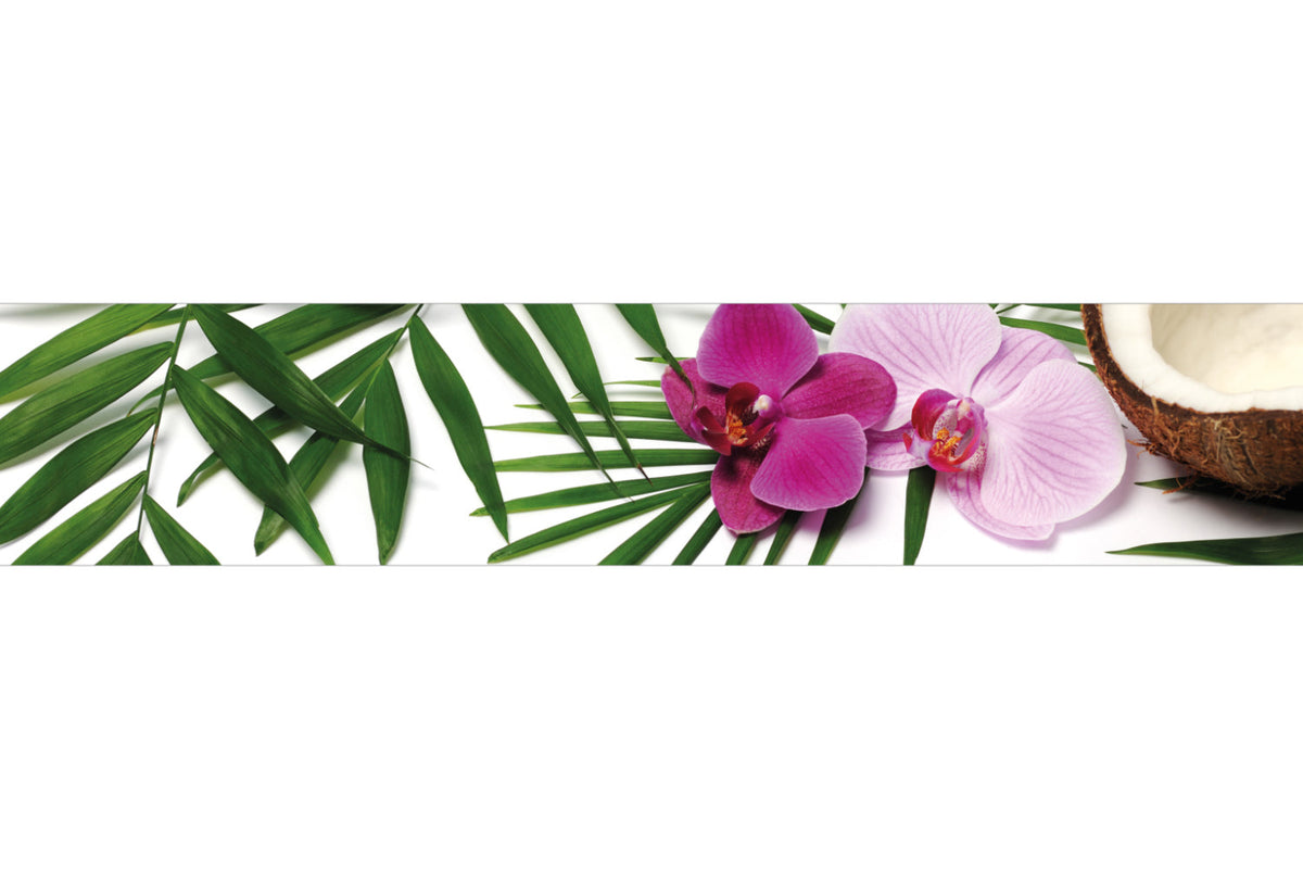 Küchenrückwand Orchidee und Kokos Design
