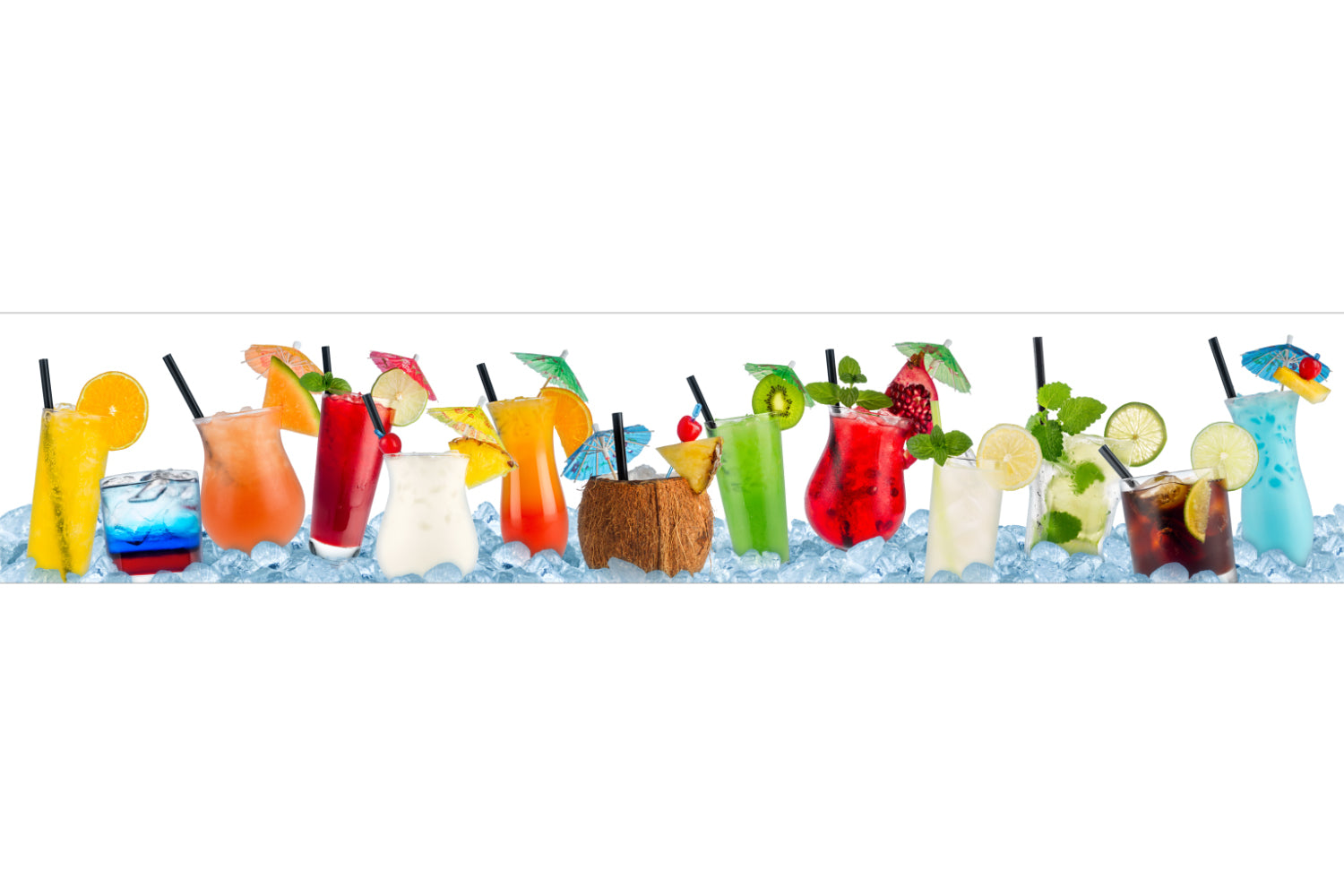 Küchenrückwand Bunte Cocktails