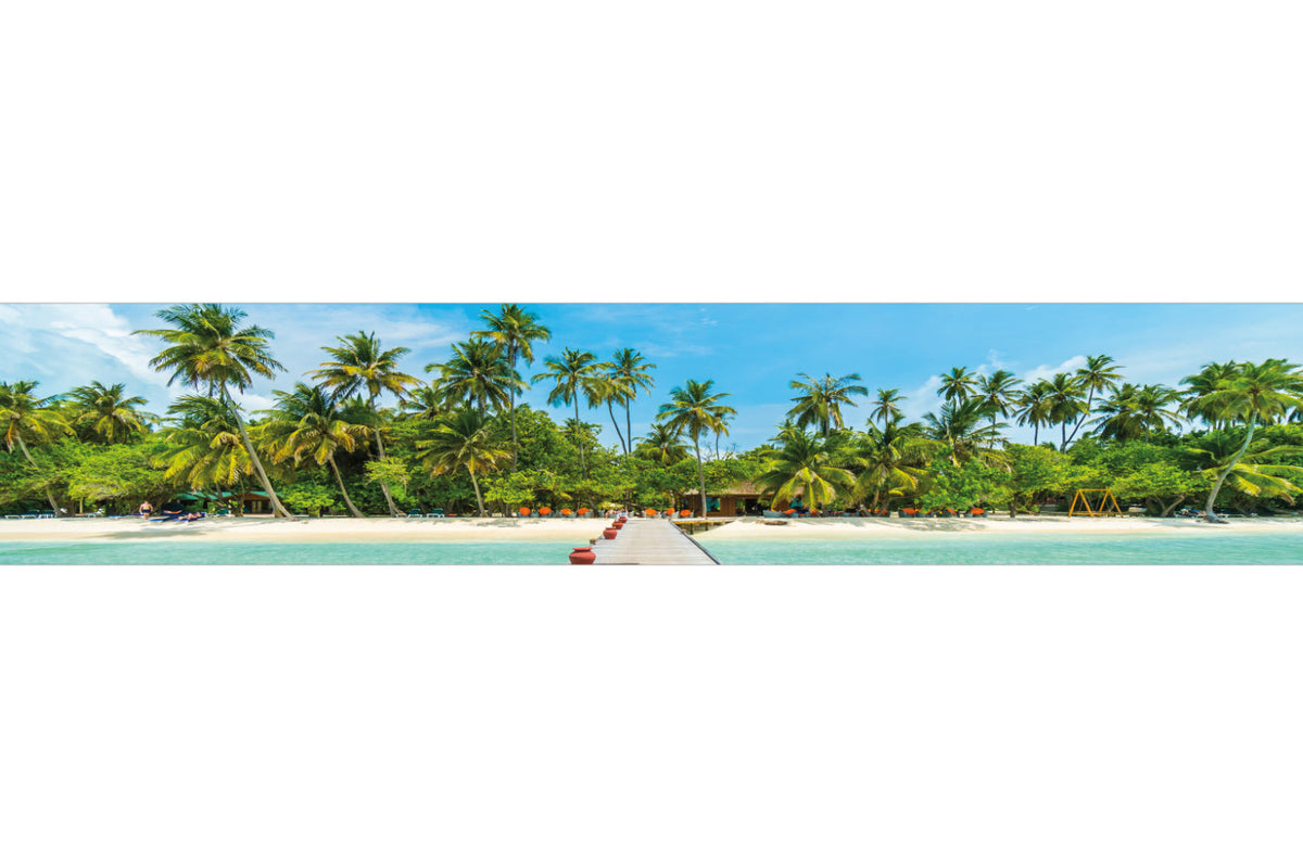 Küchenrückwand Tropischer Palmenstrand