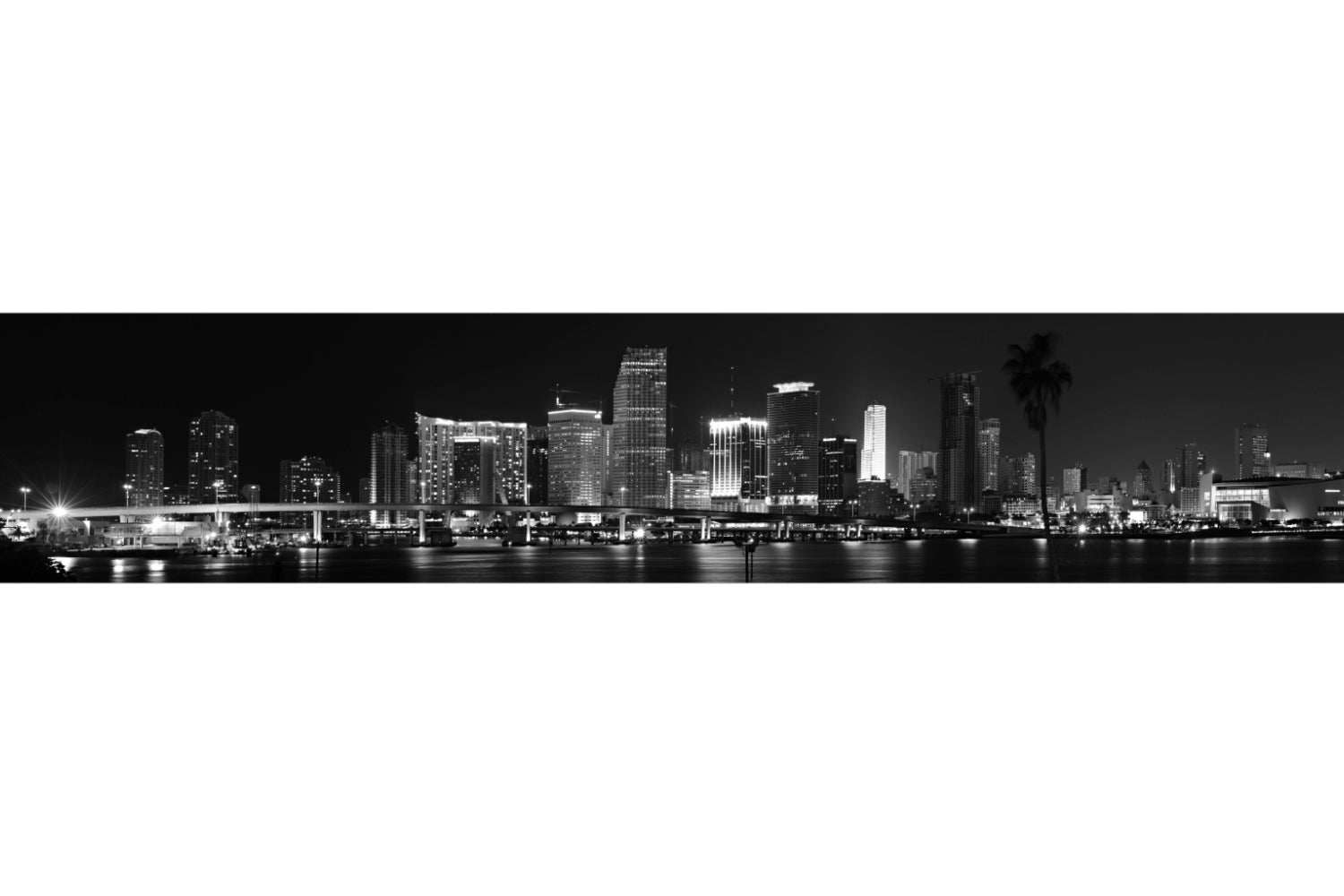 Küchenrückwand Schwarz-Weiß Skyline