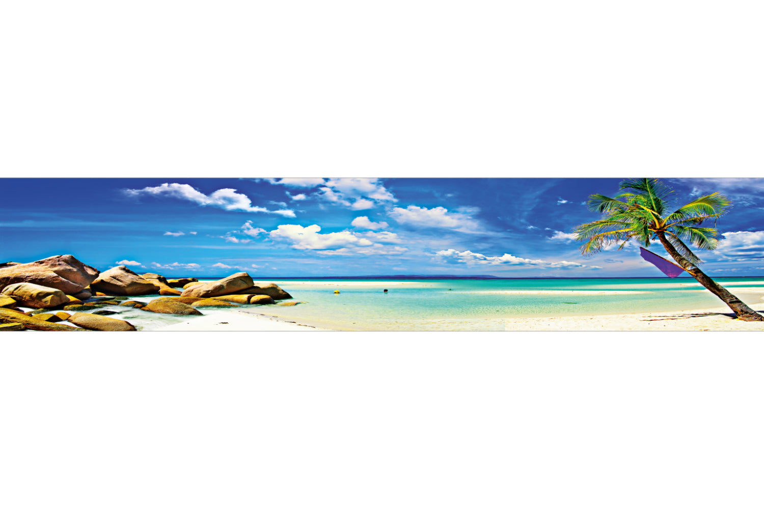 Küchenrückwand Traumstrand mit Palme