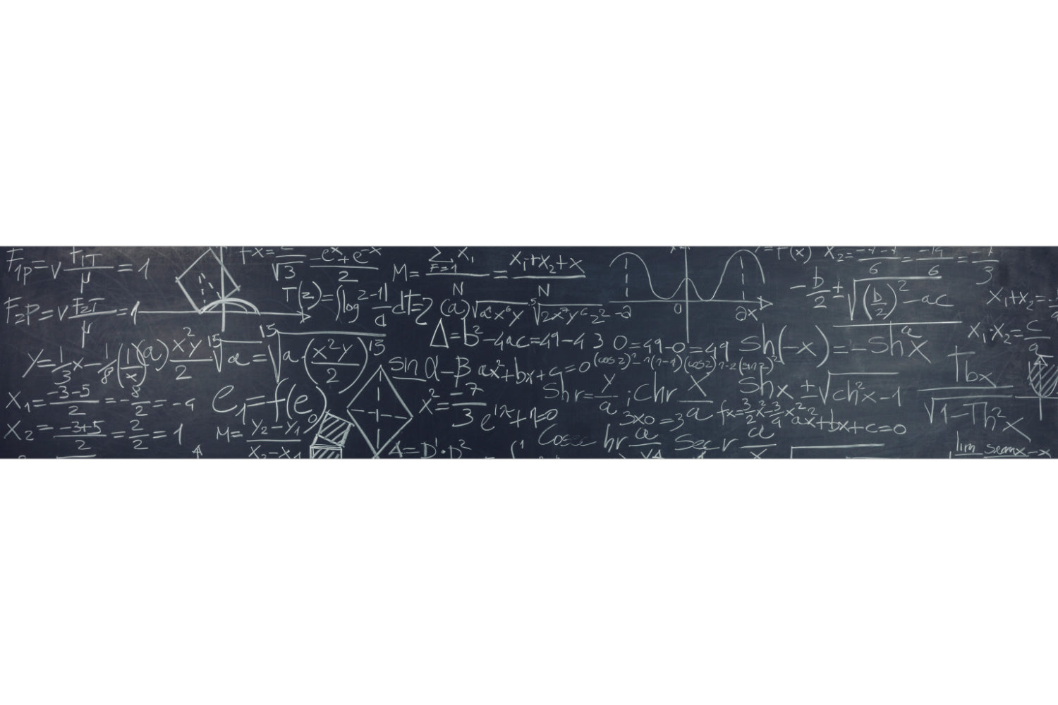 Küchenrückwand Kreidetafel mit Matheformeln