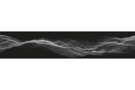 Küchenrückwand Abstrakte Wellen in Schwarz-Weiß