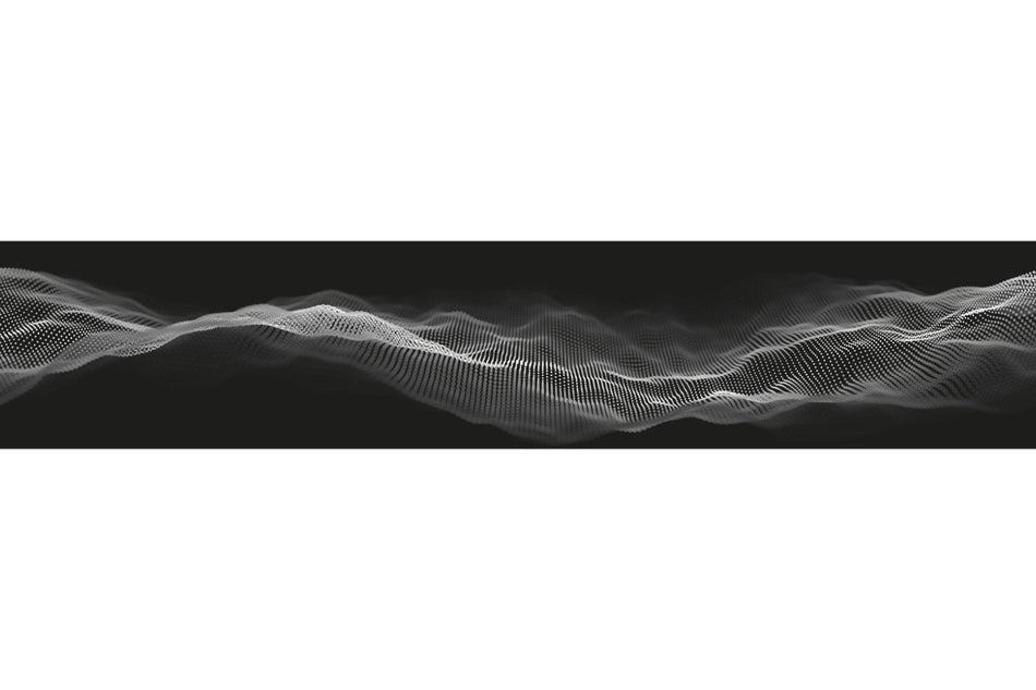 Küchenrückwand Abstrakte Wellen in Schwarz-Weiß