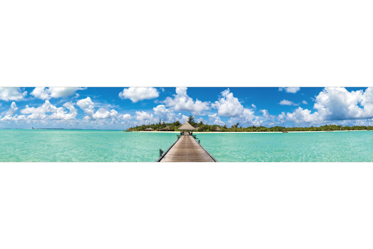 Küchenrückwand Tropischer Steg zur Insel