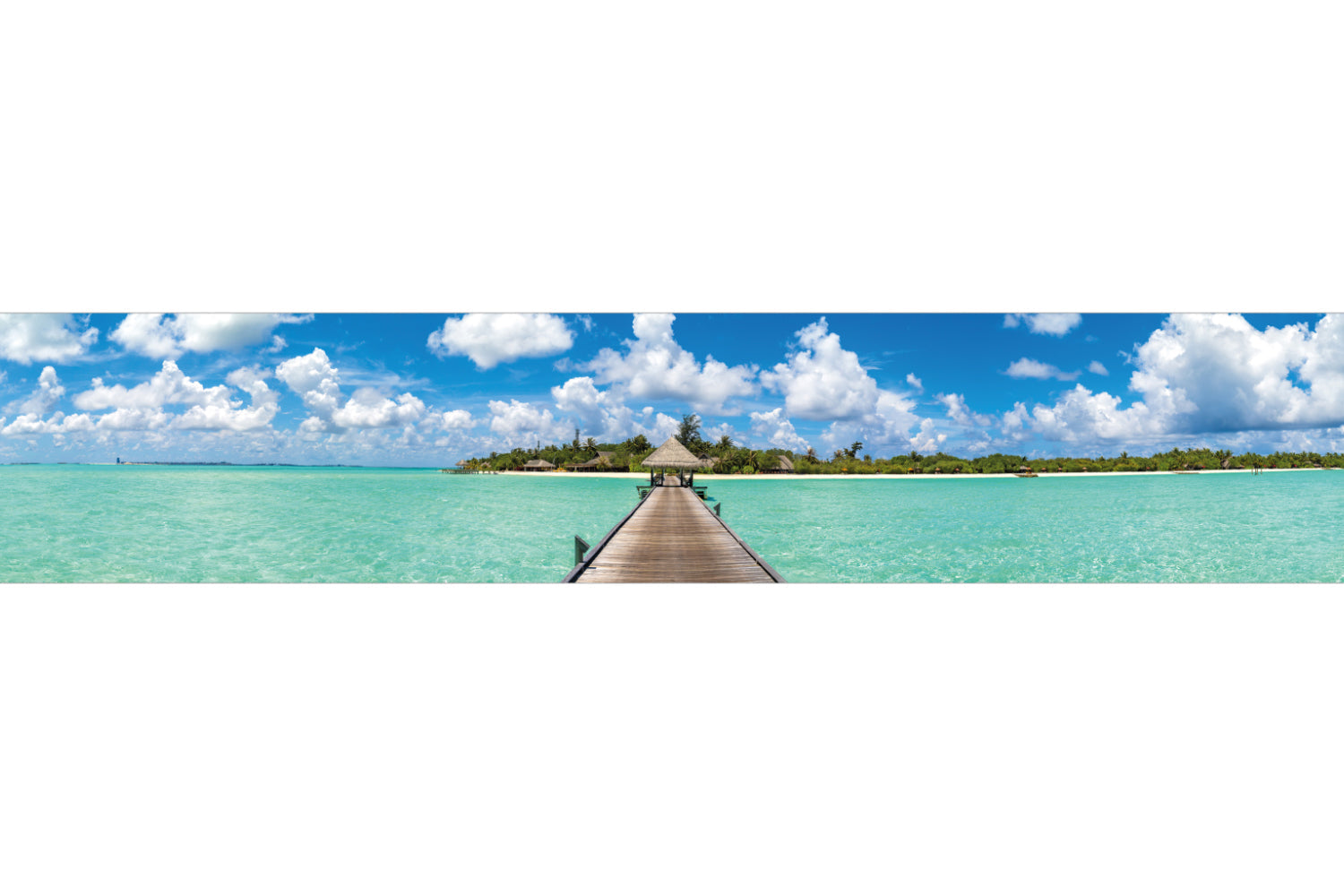 Küchenrückwand Tropischer Steg zur Insel