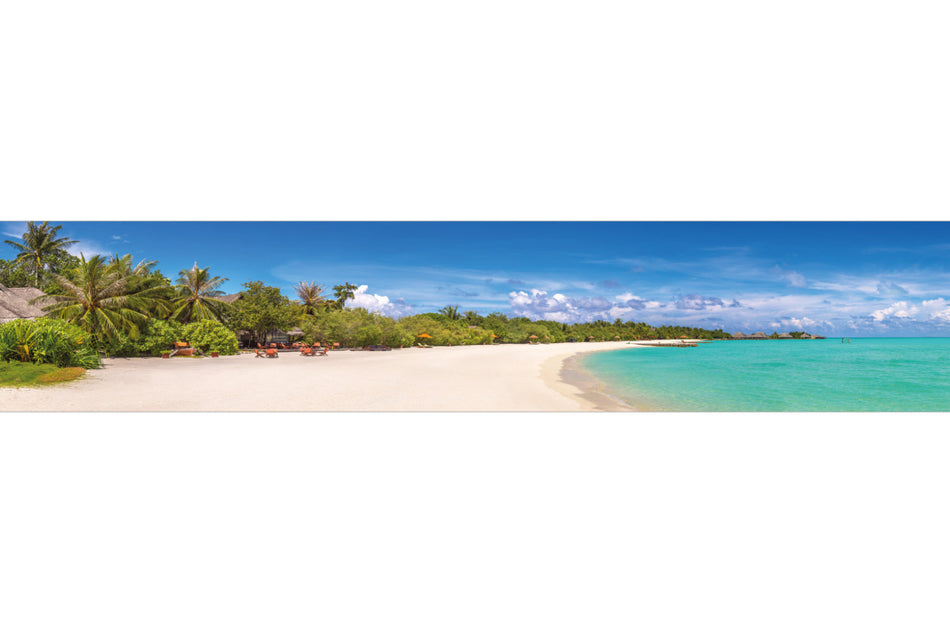 Küchenrückwand Traumstrand mit Palmen