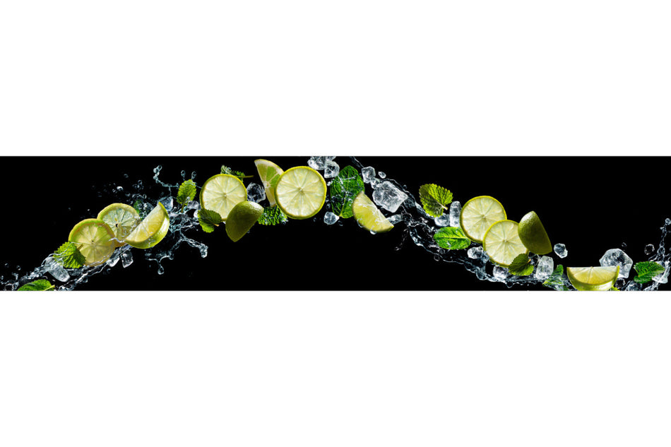 Küchenrückwand Limetten & Minze