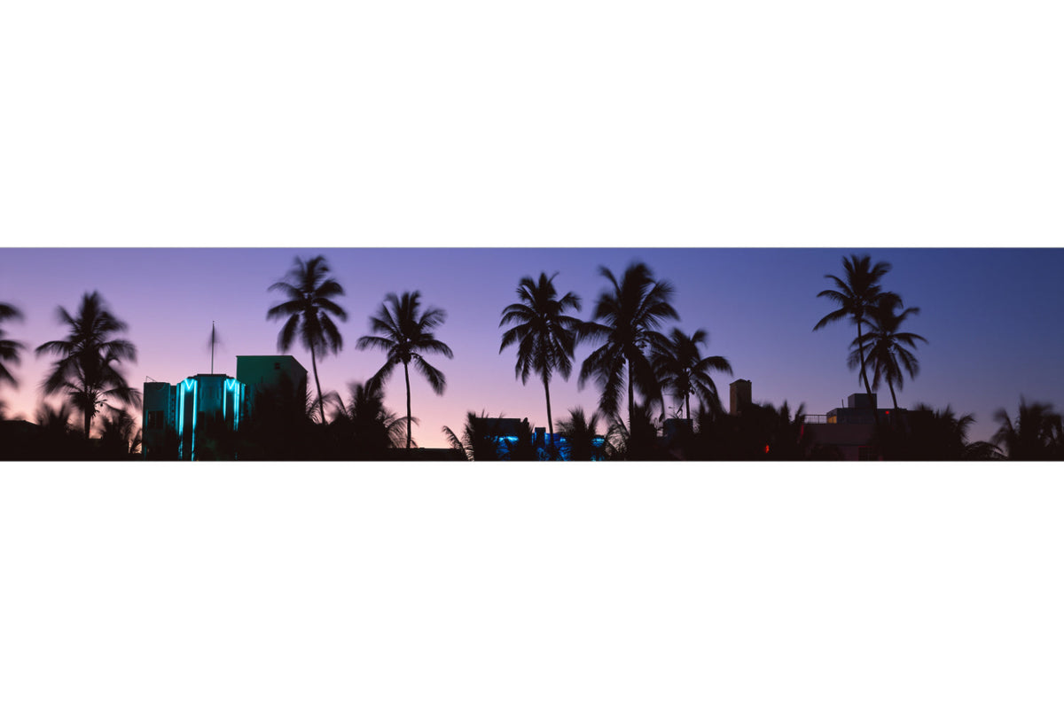 Küchenrückwand Palmen bei Sonnenuntergang