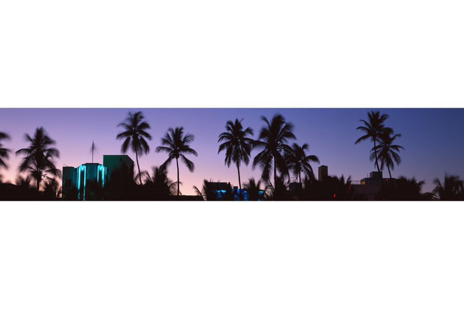 Küchenrückwand Palmen bei Sonnenuntergang