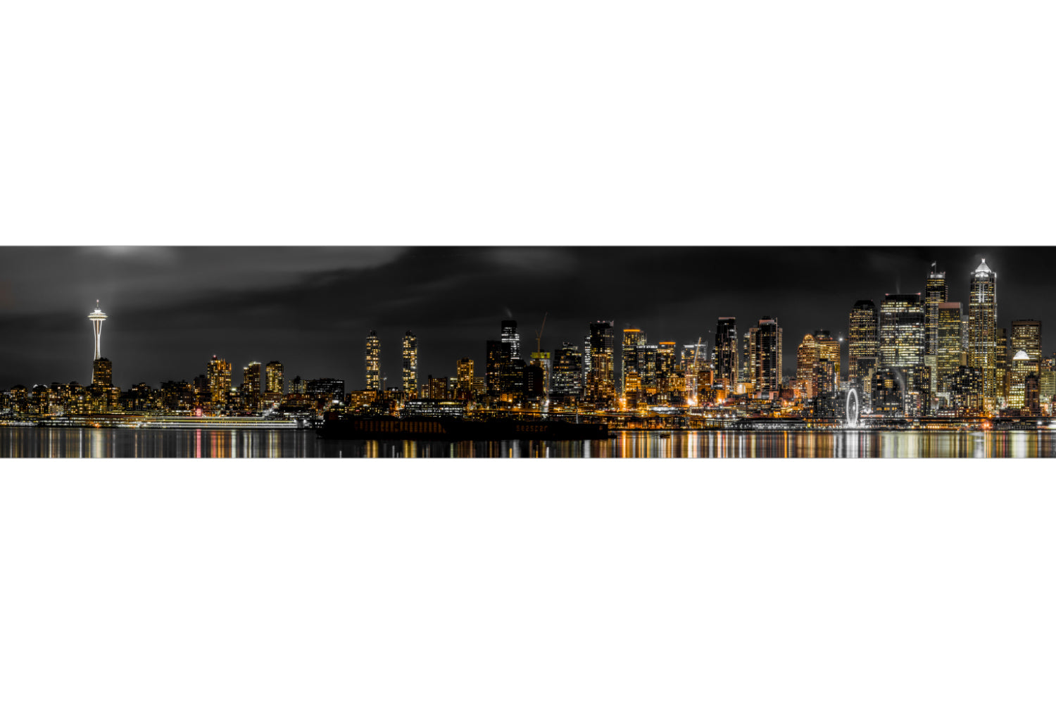 Küchenrückwand Skyline bei Nacht