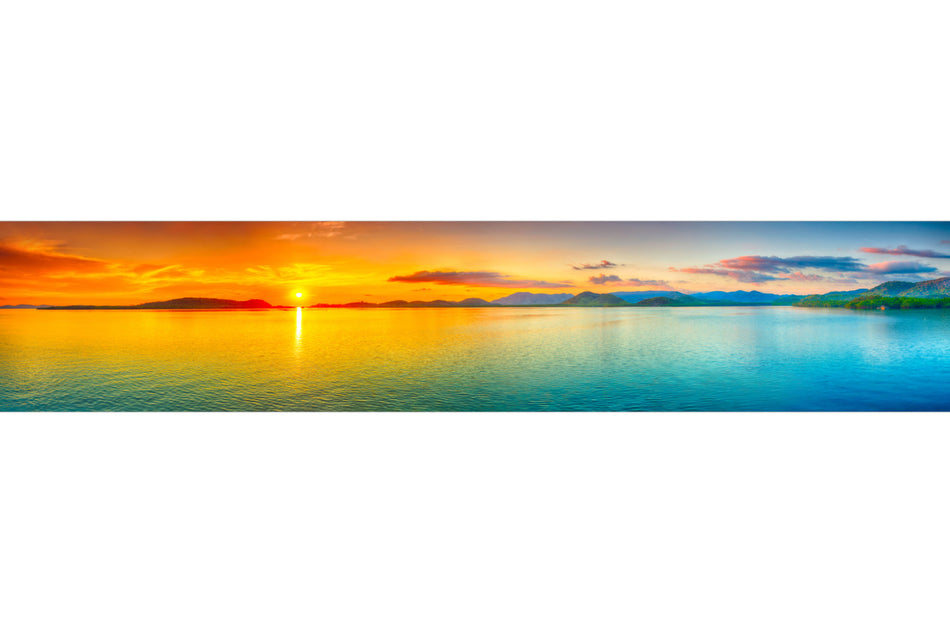 Küchenrückwand Meerblick im Sonnenuntergang